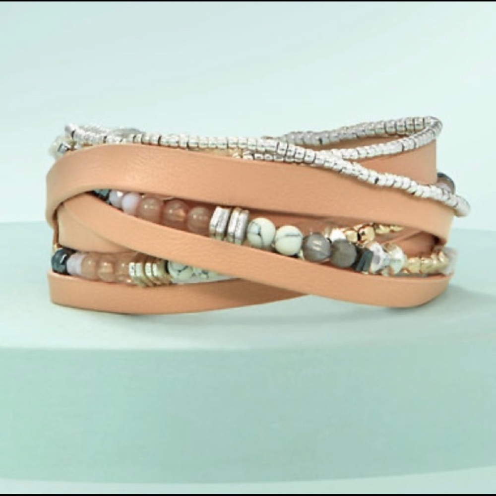 Stella & Dot Yves Wrap Bracelet - Blush - Picture 1 of 4